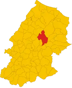 Localizarea Casacalenda în Provincia Campobasso