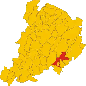 Poziția localității Casalfiumanese