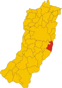 Poziția localității Casalgrande