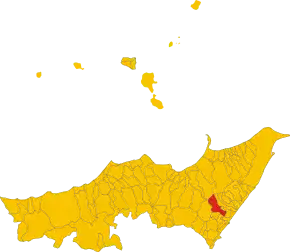 Poziția localității Casalvecchio Siculo