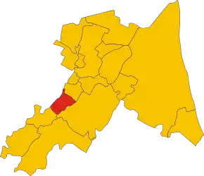 Poziția localității Castel Bolognese