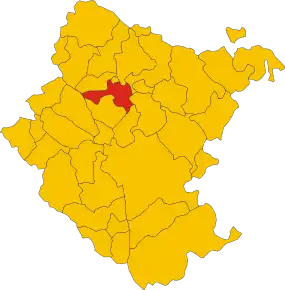 Localizarea Castel Focognano în Provincia Arezzo