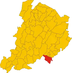 Poziția localității Castel del Rio