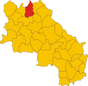 Localizarea Castellina in Chianti în Provincia Siena