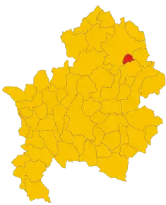 Localizarea Castelverrino în Provincia Isernia