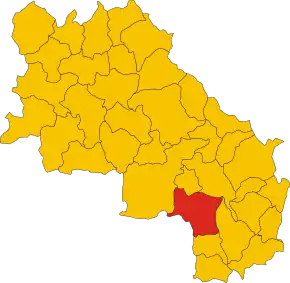 Localizarea Castiglione d'Orcia în Provincia Siena