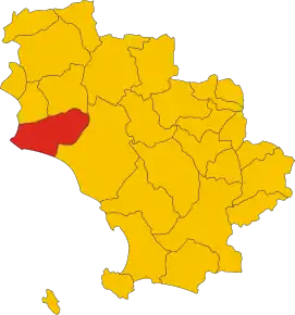 Poziția localității Castiglione della Pescaia