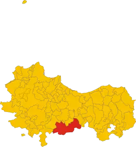 Poziția localității Castronovo di Sicilia