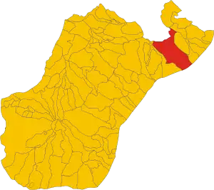 Poziția localității Caulonia