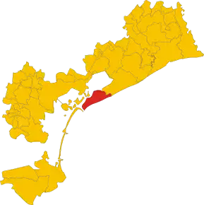 Poziția comunei în cadrul provinciei