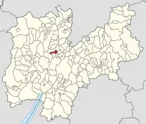 Poziția localității Cavedago