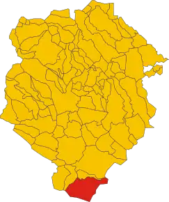 Poziția localității Cavaglià