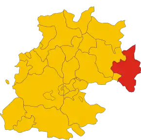 Poziția localității Centuripe