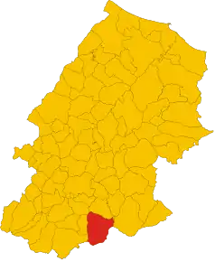Localizarea Cercemaggiore în Provincia Campobasso