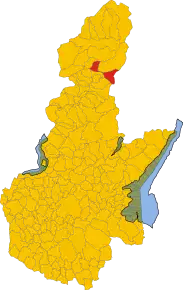 Poziția localității Cevo