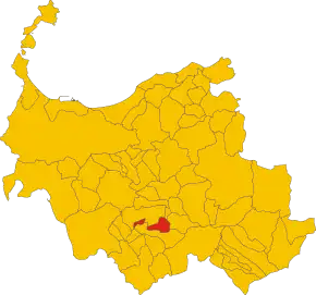 Poziția comunei în cadrul provinciei