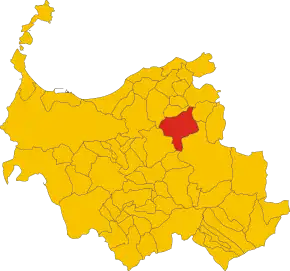 Poziția comunei în cadrul provinciei