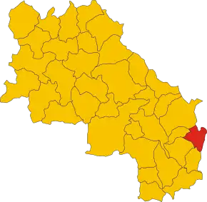 Localizarea Chiusi în Provincia Siena