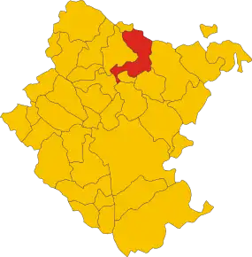 Localizarea Chiusi della Verna în Provincia Arezzo