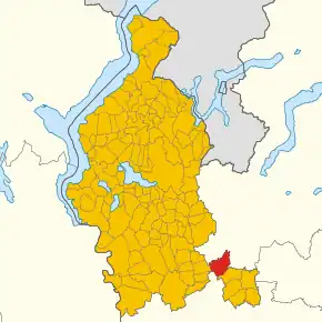 Poziția localității Cislago