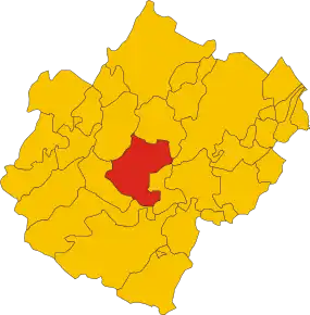 Poziția localității Civitella di Romagna