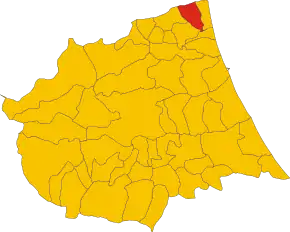 Poziția localității Colonnella