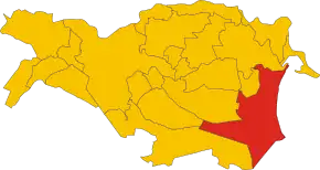 Poziția localității Comacchio