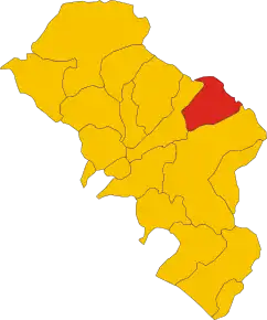 Poziția localității Comano, Toscana