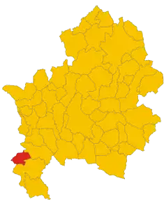 Localizarea Conca Casale în Provincia Isernia