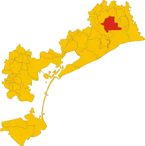 Poziția comunei în cadrul provinciei