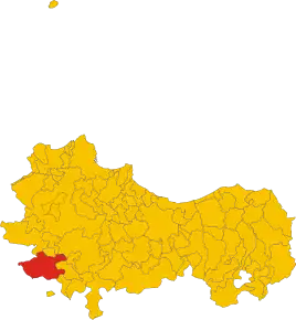 Poziția localității Contessa Entellina