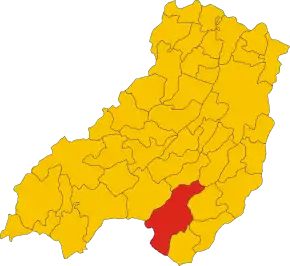 Poziția localității Corniglio