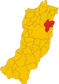 Poziția localității Correggio