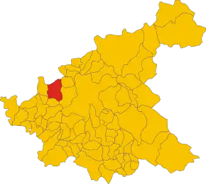 Poziția localității Cottanello