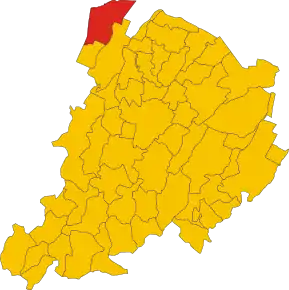 Poziția localității Crevalcore