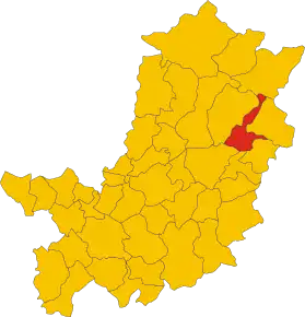 Localizarea Dicomano în Provincia Florența