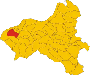 Localizarea în provincia Vibo Valentia