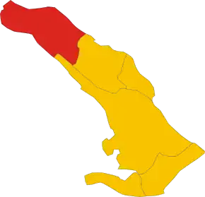 Poziția comunei în cadrul provinciei