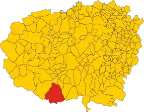 Poziția localității Entracque