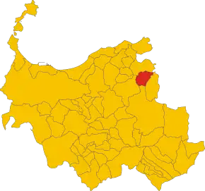 Poziția comunei în cadrul provinciei