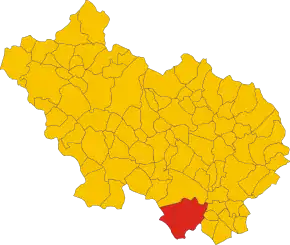 Poziția localității Esperia