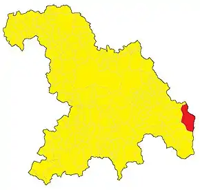 Poziția localității Fabbrica Curone