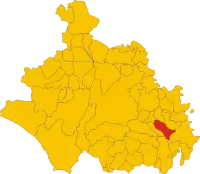 Poziția localității Fabrica di Roma