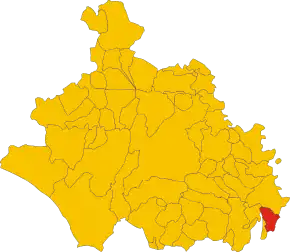 Poziția localității Faleria