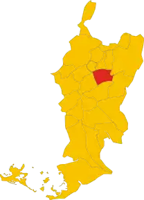 Poziția comunei în cadrul provinciei