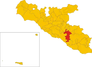 Poziția localității Favara