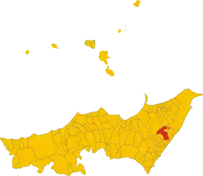 Poziția localității Fiumedinisi