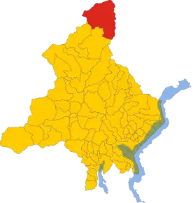 Poziția localității Formazza