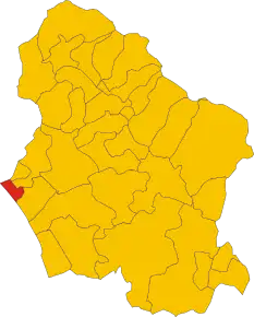 Localizarea Forte dei Marmi în Provincia Lucca