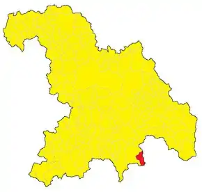 Poziția localității Fraconalto